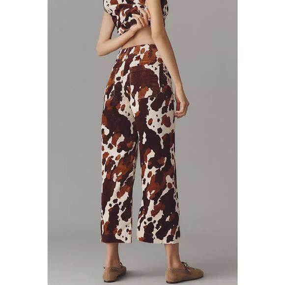 NWT Maeve The Colette Cropped Corduroy Wide Leg Pants Size 28 Cow #8F512 - Picture 3 of 11